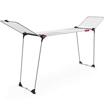 Vileda Infinity Flex XXL Stendibiancheria, Aste telescopiche Estendibili, Stendibiancheria Già Montato, Bianco