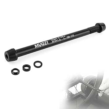 Yuragim Rullo per bicicletta, adattatore per asse in lega di alluminio con passo filettato M12 x 1,5, compatibile per corsa e mountain bike, allenamento indoor