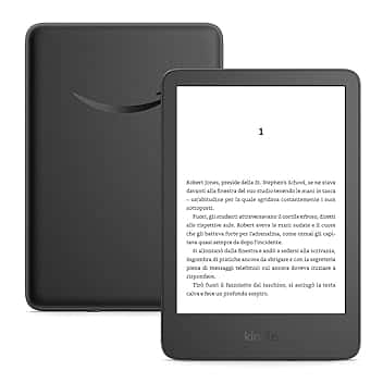 Amazon Kindle (Ultimo modello) - Il più leggero e compatto, con schermo antiriflesso, cambio pagina più rapido, illuminazione frontale regolabile - 16 GB - Senza pubblicità - Nero Reducing CO2