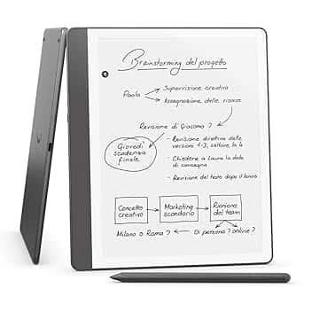 Amazon Kindle Scribe (16 GB) | Schermo ridisegnato con bordi uniformi. Ora puoi scrivere nei libri e nei documenti | Penna premium inclusa | Grigio tungsteno
