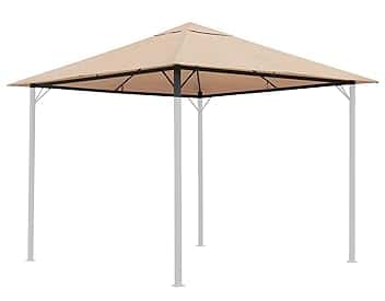 QUICK STAR Tetto di Ricambio per Gazebo da Giardino, 3 x 3 m, Colore Beige