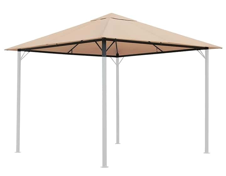 QUICK STAR Tetto di Ricambio per Gazebo da Giardino, 3 x 3 m, Colore Beige