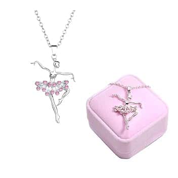 MengCat Danza Ballerina Ballerina Balletto Pendente Collana Fascino Sorpresa Regalo di gioielli per Ragazze, donne