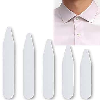 ZUWIJEQ Collare rigido in plastica per camicie: 50 pezzi in diverse taglie, Rimane sempre ben posizionato, per una maggiore rigidità e resistenza, mantiene la forma del collo della tua camicia,