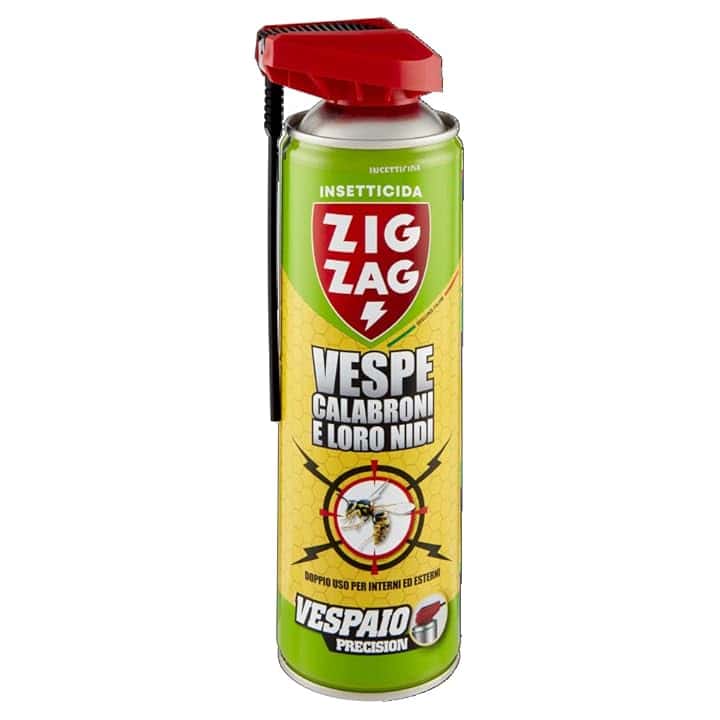 Zig Zag, Vespaio Precision, Insetticida Vespe spray ad azione immediata, con valvola a doppia erogazione, formato 400 ml