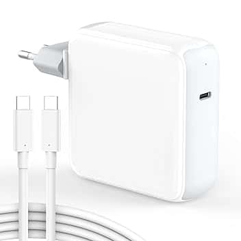 Caricatore 96W Alimentatore USB C Compatibile con MacBook Pro 16/15 / 14/13 pollici, MacBook Air 2020/2019 / 2018, 2024 iPad Pro/Air M2/M4, Caricabatterie Rapido, Cavo USB C a C 2M