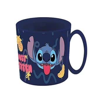 Stor Tazza per Bambini con Grafica Disney Stitch da 350 ml, senza BPA, adatta al microonde, e non va in lavastoviglie