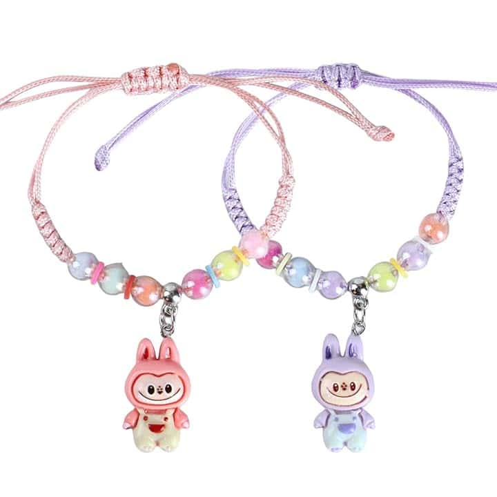 LQIOACU 2 Pezzi Bracciale Bambina, Bracciale Cartone Animato Carino Regali per Ragazze