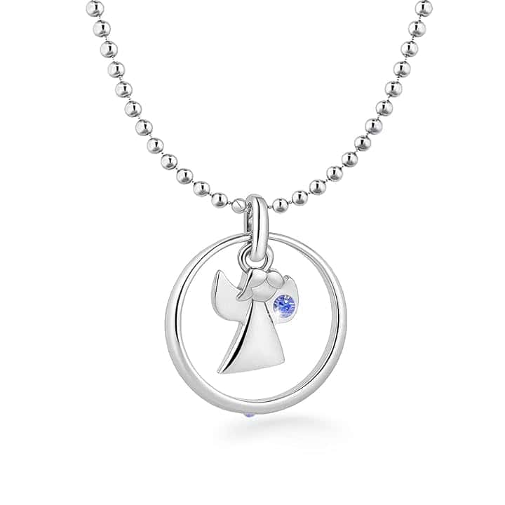 fish Collana per battesimo ragazza/ragazzo/argento/oro, anello per battesimo con angelo custode, ciondolo a forma di angelo custode, collana per bambini, regalo per battesimo e nascita