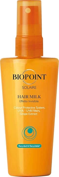 Biopoint Solaire - Hair Milk, Spray Protezione Solare per Capelli, Azione Idratante e Nutriente, Texture Invisibile, Dona Protezione e Luminosità, 100 ml