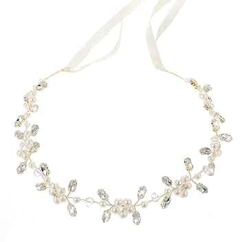 Luxorium Luxorium 1 pezzo accessorio per capelli comunione bambina ghirlanda di fiori diadema per bambini matrimonio battesimo prima comunione decorazione per capelli