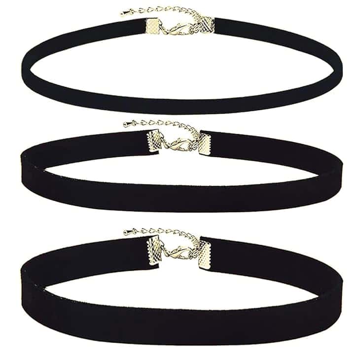 GXGM 3 Pezzi Girocolli Collane Choker In Velluto Girocollo Di Nastro Nero Per Donne Ragazze