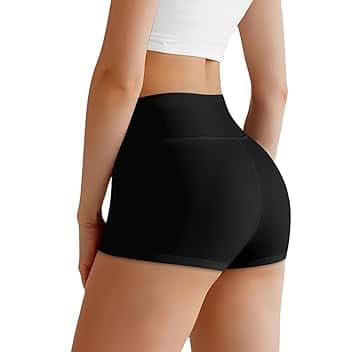 Pantaloncini Sportivi Donna, Antisfregamento Vita Alta Leggings Elastici, Opachi Pantaloncini Hot Pants per Yoga Palestra Ciclismo Sport Corsa Allenamento