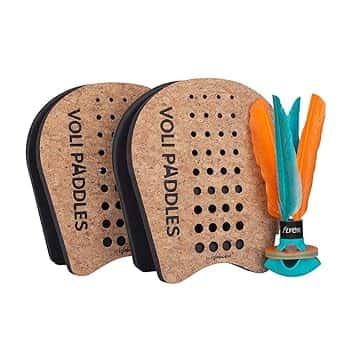 Waboba VOLI Set per 2 Giocatori di Paddle, Include un Volano da Badminton e 2 Racchette, per Giochi in Giardino o in Casa, Adatto a Bambini e Adulti di tutte le età