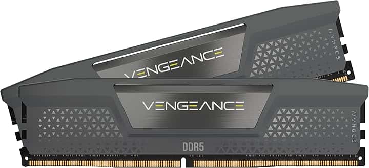CORSAIR VENGEANCE DDR5 32GB (2x16GB) DDR5 6000MHz CL36 AMD EXPO Intel XMP iCUE Memoria Compatibile per Computer - Grigio (CMK32GX5M2E6000Z36)