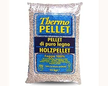 PELLET FAGGIO 100% SACCO KG.15 THERMO PELLET IDEALE PER STUFE E CALDAIE CERTIFICATO A2