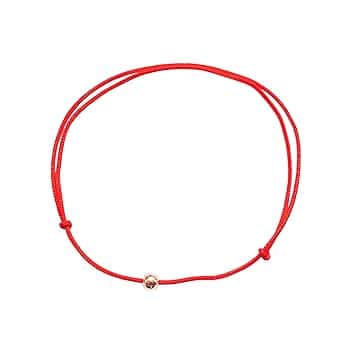 Do.Dreamss Red String Kabbalah Bracelet per Bambini e Piccoli con Sferza d'Oro Autentico - Regolabile e Waterproof - per Nuovi Natito Figli Fin 12 - Pronto per Regalo e Certificato, Une Grösse