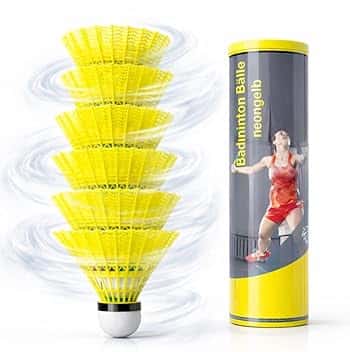 TK Gruppe Timo Klingler Palline da Badminton Gialle per Allenamento e Competizione, per Esterni e Interni