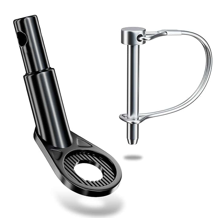 Attacco Rimorchio Bici, 12 mm Robusto Gancio Traino Bici con Perni di Sicurezza, Attacco per Carrello Bicicletta in Acciaio Resistente, Gancio Bicicletta per Rimorchio Bambini, Cani, Merci