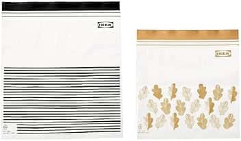 Ikea, Sacchetti richiudibili Istad, 1 confezione da 50 pezzi, 25 da 1,2 litri e 25 da 2,5 l, per freezer, qualità alimentare, colore viola, plastica, Grey