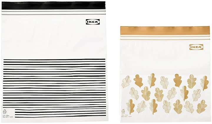 Ikea, Sacchetti richiudibili Istad, 1 confezione da 50 pezzi, 25 da 1,2 litri e 25 da 2,5 l, per freezer, qualità alimentare, colore viola, plastica, Grey