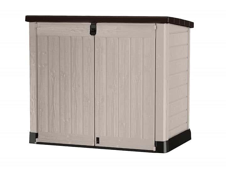 Keter Porta Attrezzi da giardino Store It Out Pro, Finitura Effetto Legno, Beige/Marrone, 145X82X125H cm