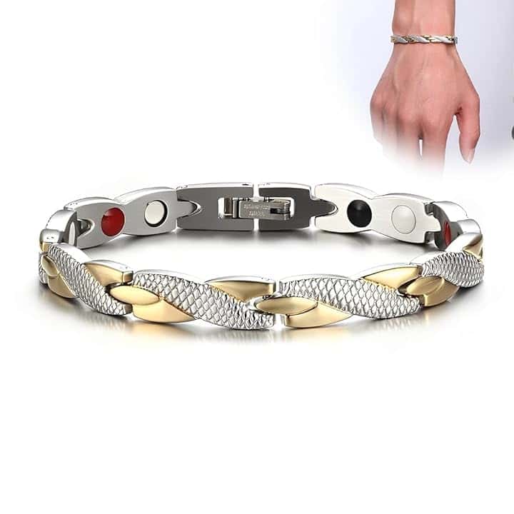 XUZOPIM XUZOPIM Bracelet in Titanio per il Dolore, Pattino Drago, Bracelet Terapetico Magnetico per Uomini