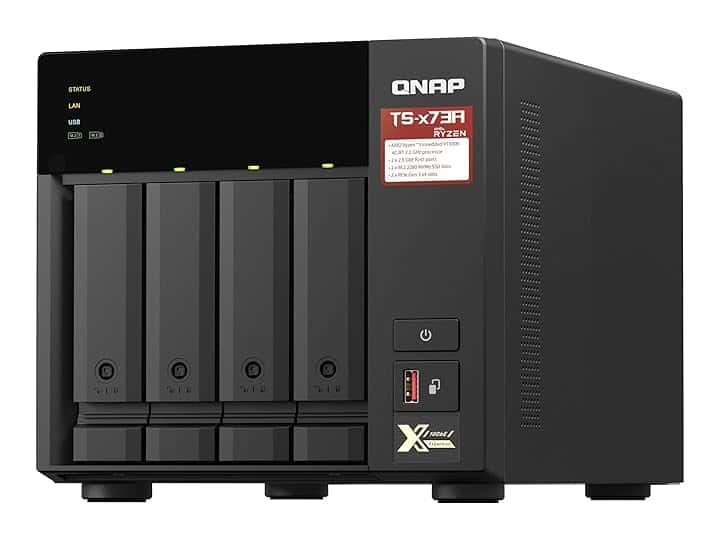 Memorizzazione in Rete NAS Qnap TS-473A-8G Nero
