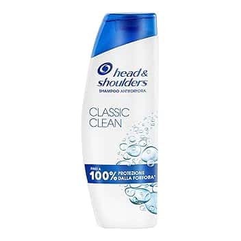 Head & Shoulders Classic Clean Shampoo Antiforfora 250ml per Uso Quotidiano. Fino al 100% Protezione dalla Forfora. Clinicamente Testato. Per Tutti i Tipi di Cute e Capelli. Sensazione di Freschezza