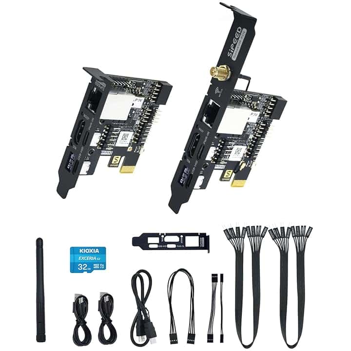 youyeetoo Sipeed NanoKVM Mini Remote Control Operations Server Maintenance Server, 1TOPS NPU 1GHz C906 RISC-V Linux Single Board Computer (versione PCIE) (kit basice)