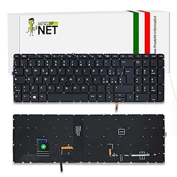 new net - Tastiera Compatibile con HP EliteBook 850 G7, 850 G8, 855 G7, 855 G8 [Senza Frame - Colore Tasti Grigio - Trackpoint - Retroilluminata - Layout ITA]