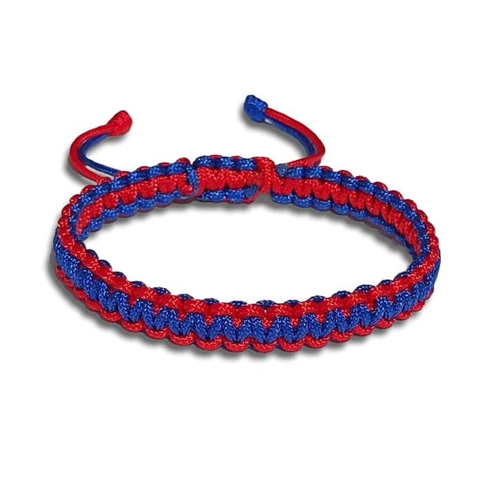 arana's Bracciale Barça | Calcio Club Barcellona | Bracciale regolabile uomo donna bambini | Kabbalah filo rosso e blu | Braccialetti fortunati