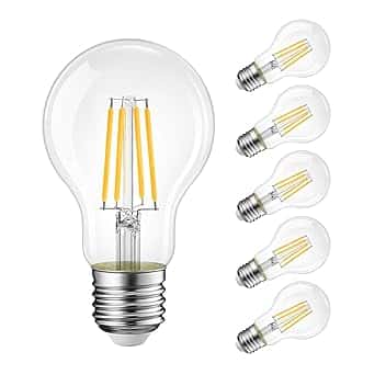 LVWIT Lampadine LED E27 Luce Calda 2700K, Lampadina 11W Equivalenti a 100W, 1521LM, Lampadina LED Filamento A60 Stile Vintage Retrò, Risparmio Energetico, Non Dimmerabile, Pacco da 6 Unità