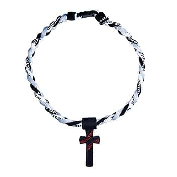 Veitlyn Collana in corda da baseball con croce in silicone per cestino pasquale Stuffers