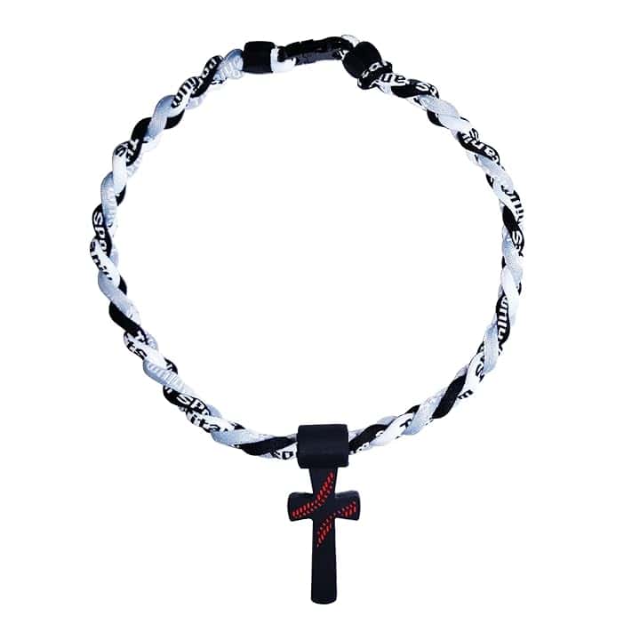 Veitlyn Collana in corda da baseball con croce in silicone per cestino pasquale Stuffers