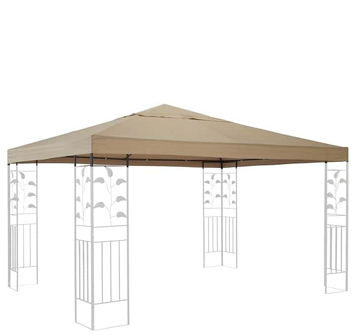 Quick-Star - Tetto di Ricambio per Gazebo, 3 x 3 m, Colore: Beige