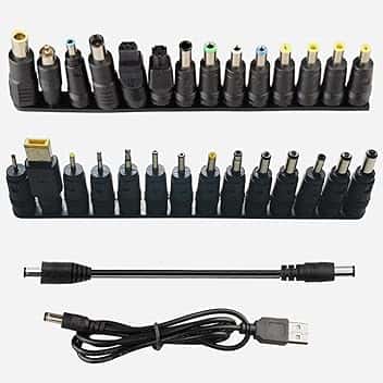 GTIWUNG 28 Pezzi Adattatore di Alimentazione DC Universale da 5,5x2,1 mm Connessione CC Femmina a Maschio Adattatore Jack Connettore, DC Barrel Connettore, con 2 Pezzi Cavo