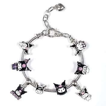 Ubephant Bracciale Kuromi, Bracciale Sanrio, Kuromi Bracciali, K-uromi Bracciali Pendente, 18+5cm Amicizia Sanrio Gioielli Regalo per Fans