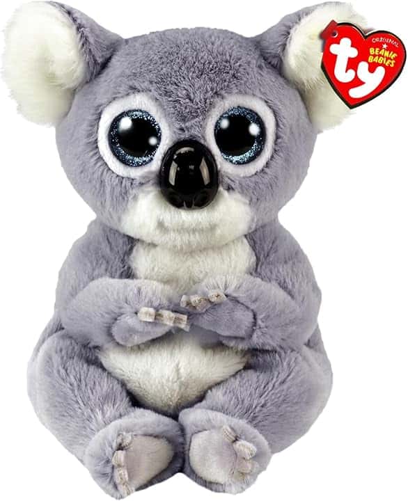 Ty - Peluche - Beanie Bellies - Koala - Melly - Grigio e bianco - Pupazzo koala con occhioni azzurri glitter - I peluche morbidi e coccolosi - 20 Cm - 40726, 2009303