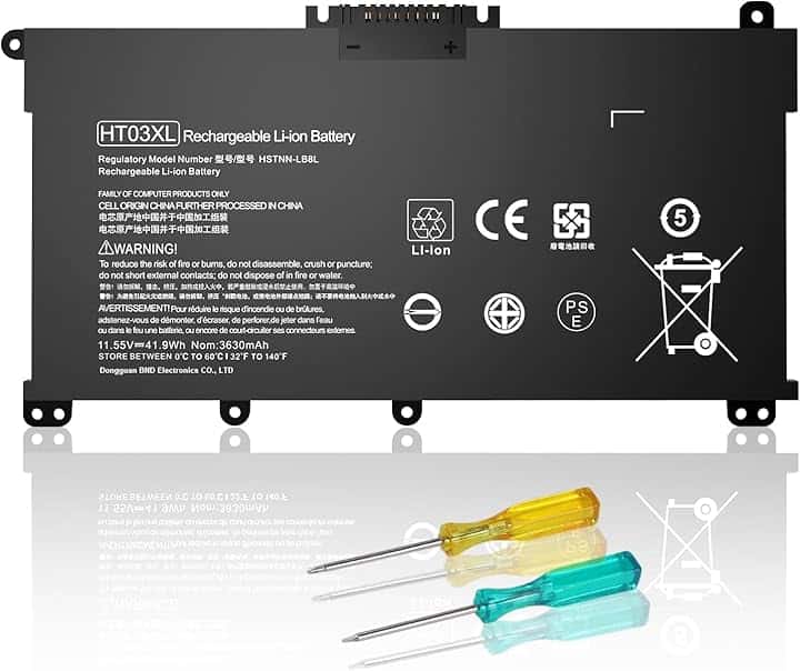 HT03XL HTO3XL L11119-855 Batteria per Laptop Sostituzione Adatta per HP 14M-DH0003DX 14M-DH1003DX 15T-DA000 15T-CS200 15-CW1XXX 15T-CS300 Pavilion 15-DA 15-DB 15-DY 14-CE 17-by 17-CA 11.55V