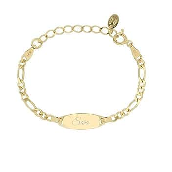 Giuzi Bracciale per Neonati o Ragazzi con Targhetta Personalizzabile in Argento 925