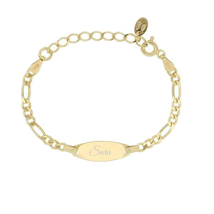 Giuzi Bracciale per Neonati o Ragazzi con Targhetta Personalizzabile in Argento 925