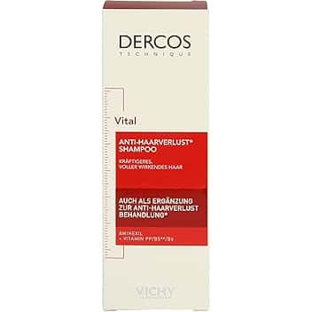 Vichy Dercos, Shampoo Energizzante, Per Tutti i Tipi di Capelli, Azione Anti-Caduta, Capelli Sani e Forti, Arricchito con Aminexil e Niacinamide