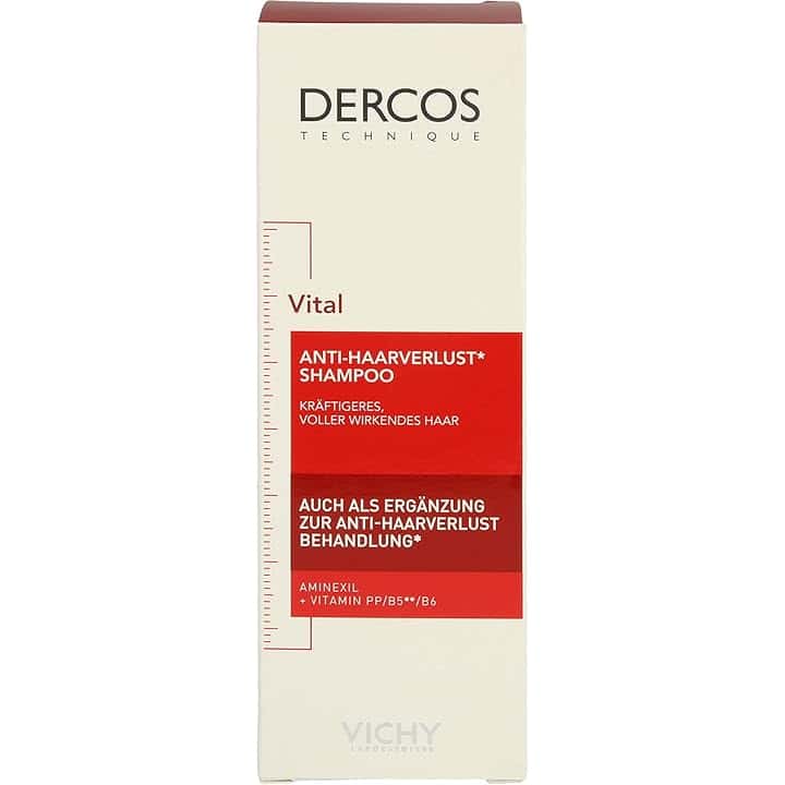 Vichy Dercos, Shampoo Energizzante, Per Tutti i Tipi di Capelli, Azione Anti-Caduta, Capelli Sani e Forti, Arricchito con Aminexil e Niacinamide