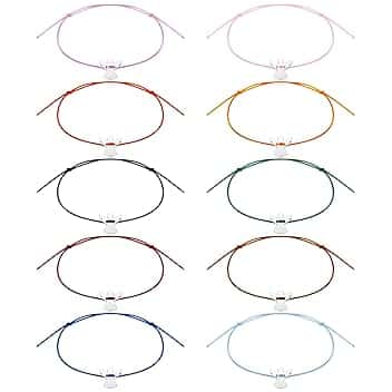 Tenare Set di 10 Pezzi di Bracciale con Angelo Custode Bracciale d'Angelo Portafortuna Braccialetti dell'Amicizia Regolabili per Coppie Amanti San Valentine Natale Regalo