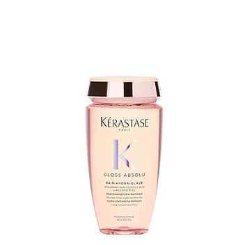 Kérastase Gloss Absolu, Shampoo per Capelli Crespi, Con Acido Glicolico, Acido Ialuronico e Olio di Rosa Canina, Bain Hydra-Glaze, 250ml