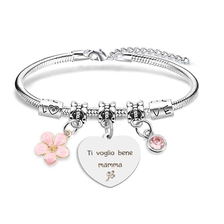 Hroanc Regalo Mamma Bracciale Regali per Mamma Compleanno San Valentino Pensione Festa Della Donna Festa Della Mamma Idee Regalo per La Mamà Suocera Compleanno Bracciale Donna