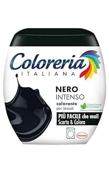 Coloreria Italiana Grey Colorante Tessuti e Vestiti in Lavatrice, colore Nero Intenso, 1 Confezione, 350g