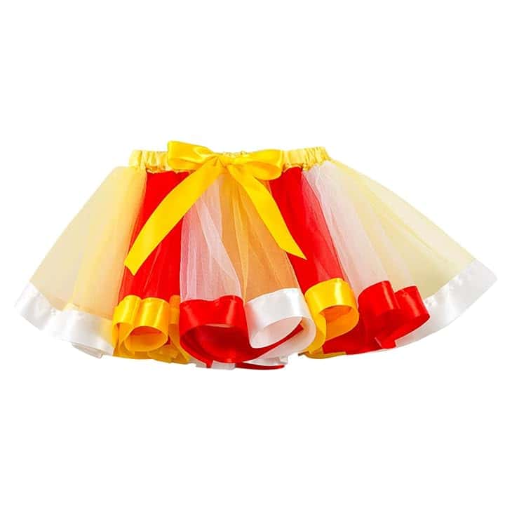 Gonna da balletto arcobaleno in tulle, multicolore, per ballo, feste, costume multistrato, con volant