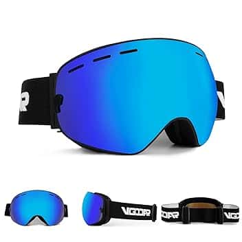 OTG Maschera da Sci, Occhiali da Sci Frameless con Doppia Lente Sferica Anti-nebbia, Maschere da Sci Snowboard 100% Protezione UV400 Per Uomo/Donna